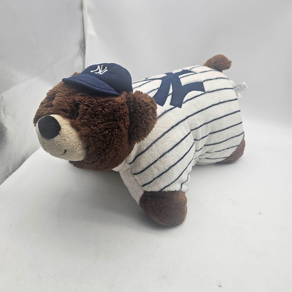 New York Yankees Pillow Pets Bear Plush MLB Baseball Folding Pillow 18"